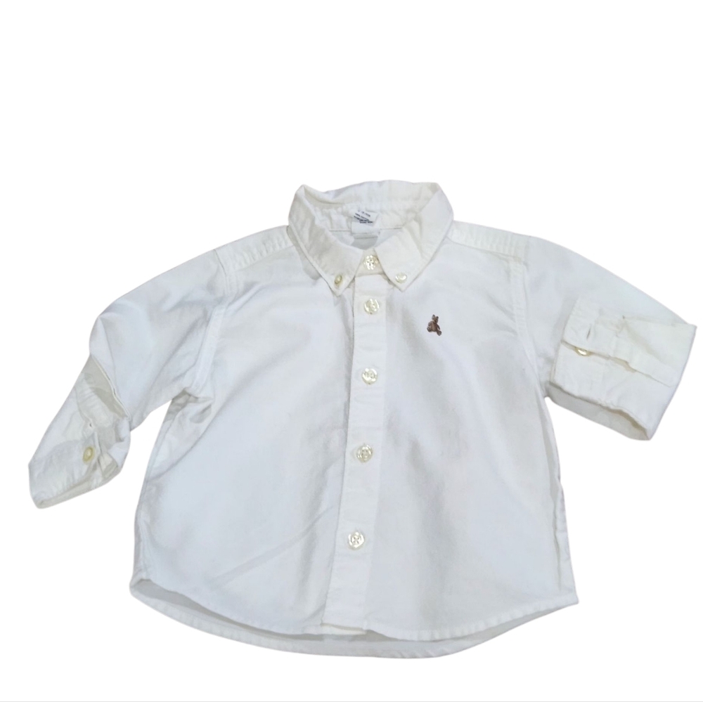 Baby Gap Classic White Kids Long Sleeve Dress Shirt